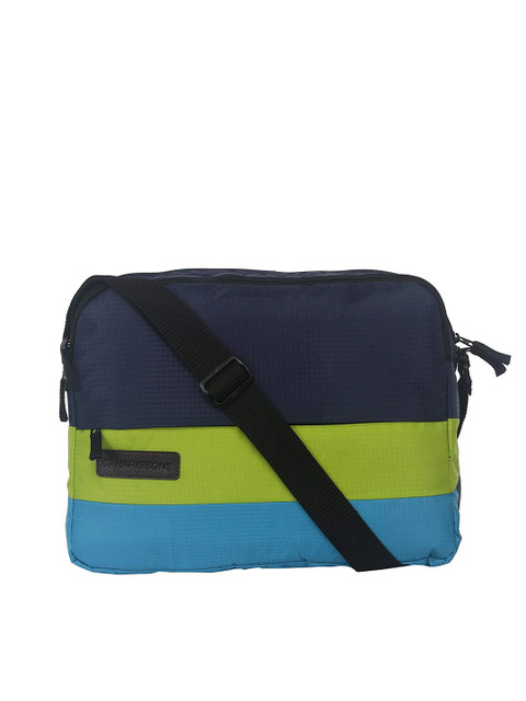

Harissons Unisex Blue & Green Colourblocked Messenger Bag