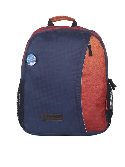 

Harissons Unisex Blue & Red Colourblocked Backpack