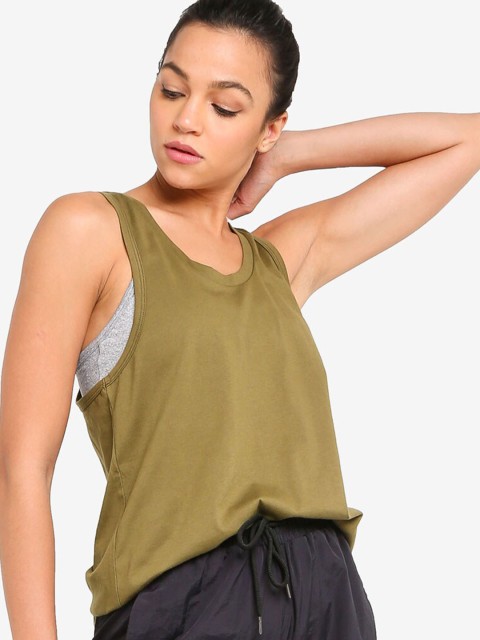 

Zalora Green Solid Tank Top