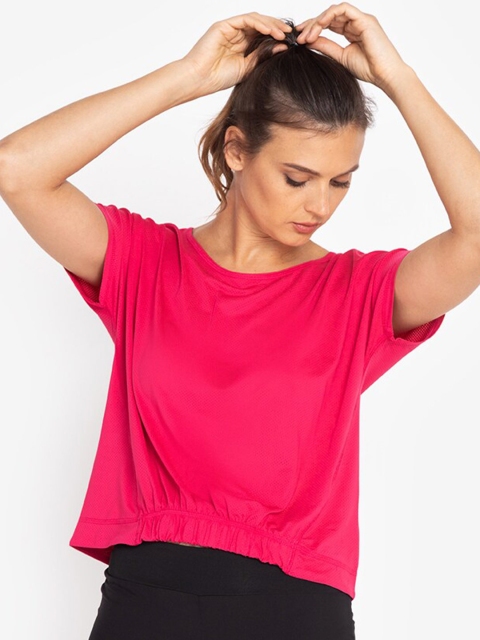 

ZALORA ACTIVE Pink Extended Sleeves Crop Top