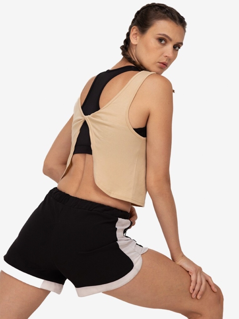 

ZALORA ACTIVE Beige Styled Back Crop Top
