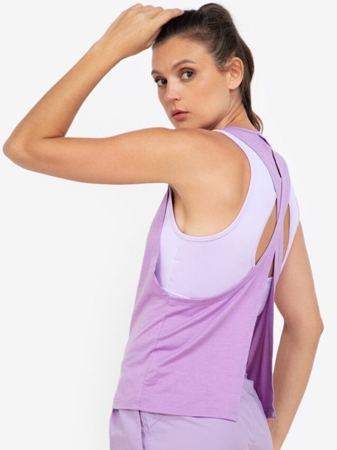 

ZALORA ACTIVE Purple Styled Back Top