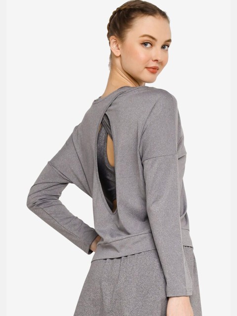 

ZALORA ACTIVE Grey Styled Back Top