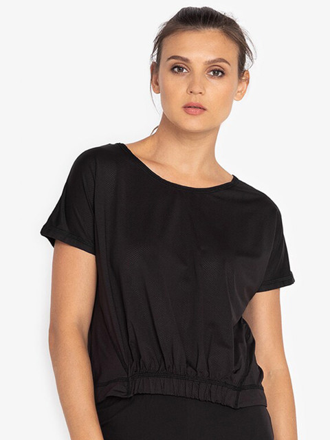 

ZALORA ACTIVE Black Elastic Back Crop Top