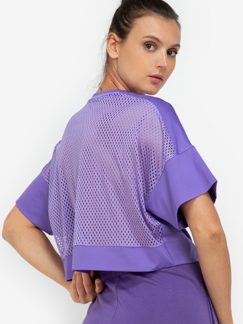 

ZALORA ACTIVE Purple Extended Sleeves Top