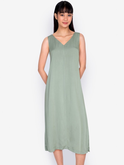 

ZALORA BASICS Green A-Line Midi Dress