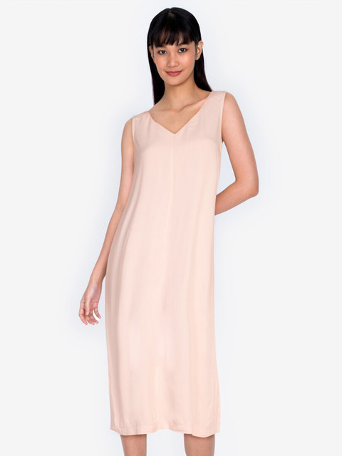 

ZALORA BASICS Beige A-Line Midi Dress