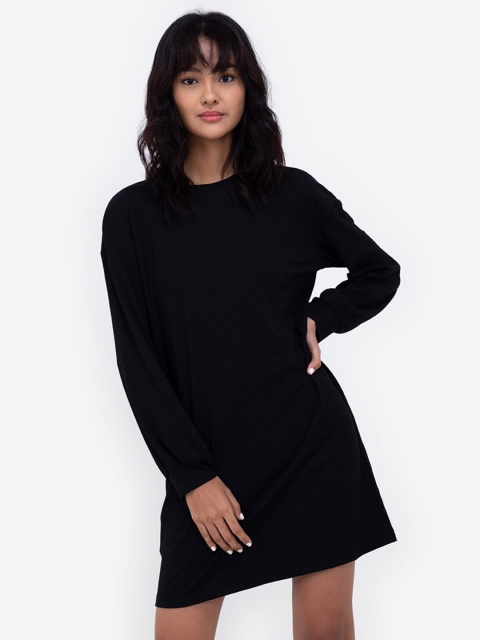 

ZALORA BASICS Black A-Line Mini Dress