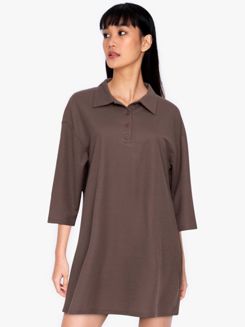

ZALORA BASICS Brown T-shirt Dress
