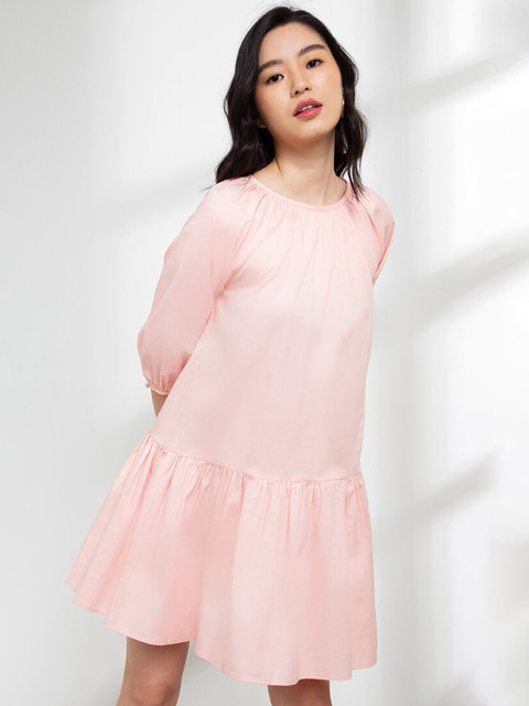 

ORIGIN BY ZALORA Pink Drop-Waist Dress