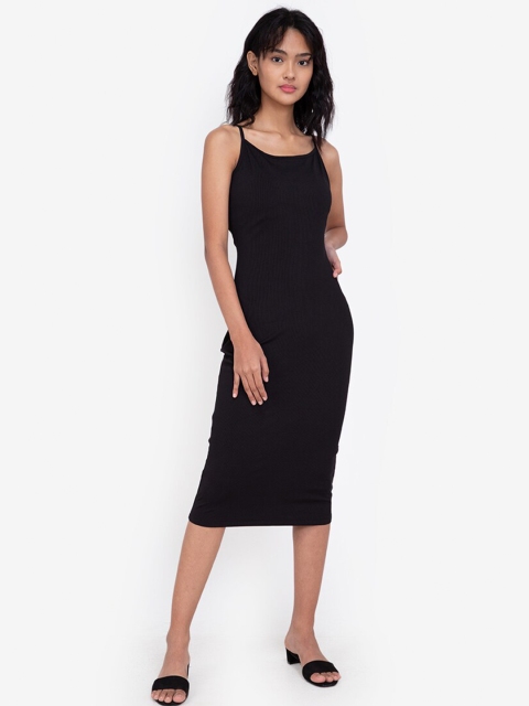 

ZALORA BASICS Black Bodycon Midi Dress