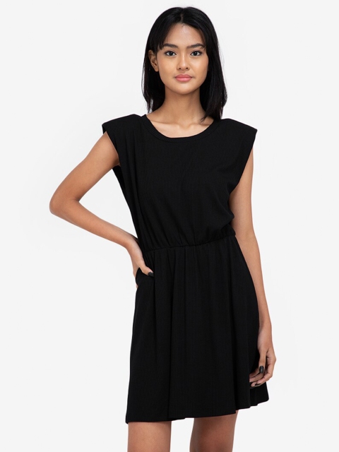 

ZALORA BASICS Women Black Fit & Flare Dress