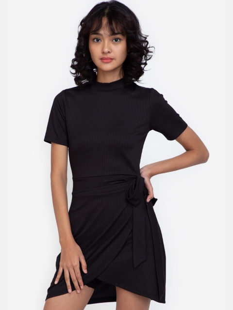 

ZALORA BASICS Black Sheath Mini Dress