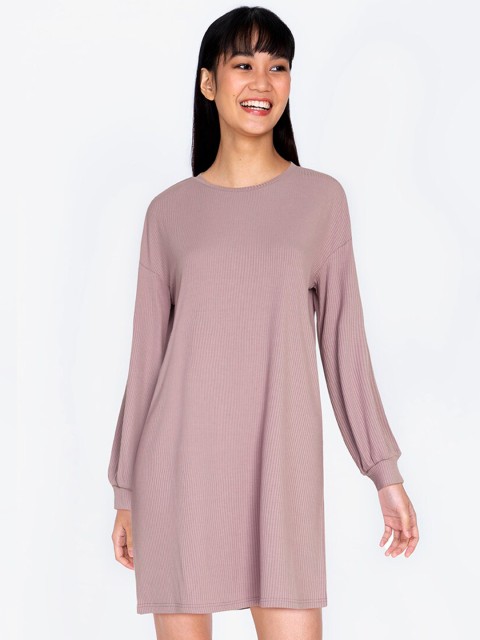 

ZALORA BASICS Purple A-Line Dress
