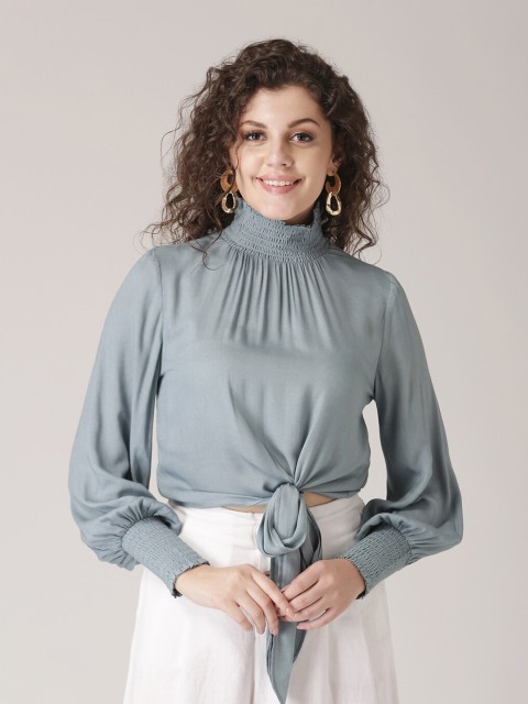 

DIVA WALK EXCLUSIVE Grey High Neck Top