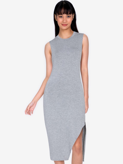 

ZALORA BASICS Grey Sheath Midi Dress