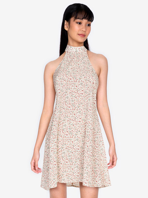 

Zalora Multicoloured Tie Back Halter Neck Dress, Multi