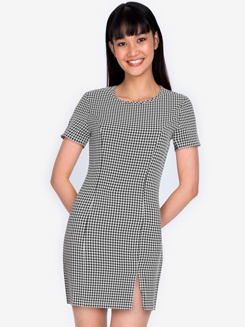 

ZALORA BASICS Woman Multicoloured Checked Bodycon Gingham Dress, Multi