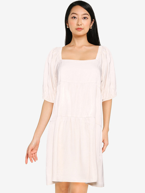 

ZALORA BASICS White A-Line Dress