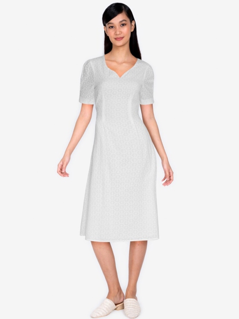 

ZALORA BASICS White A-Line Dress
