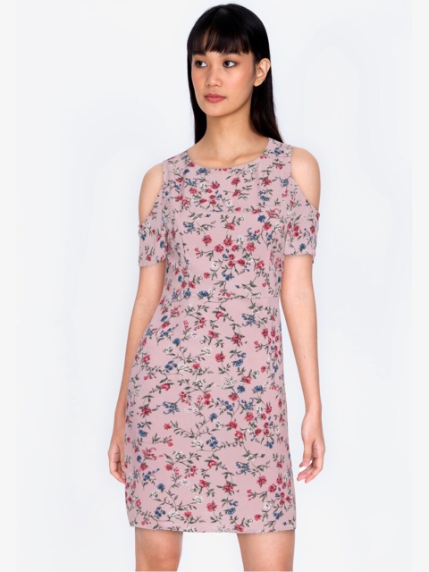 

ZALORA BASICS Pink Floral Sheath Dress