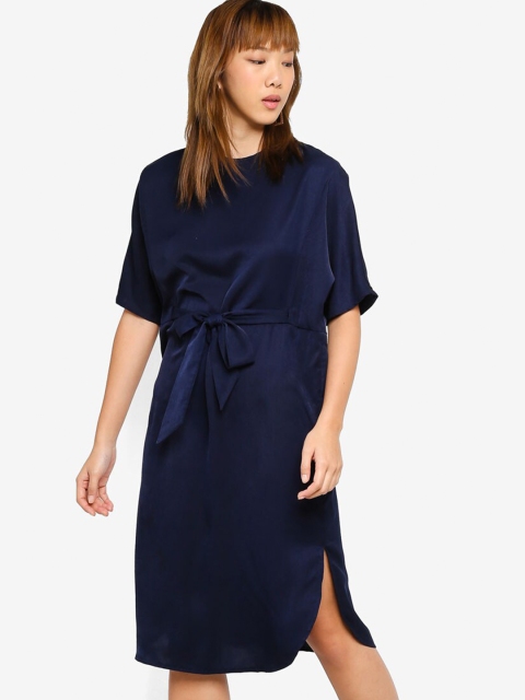 

ZALORA BASICS Navy Blue Kaftan Dress