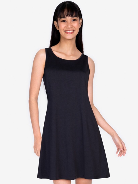 

ZALORA BASICS Navy Blue Solid Dress