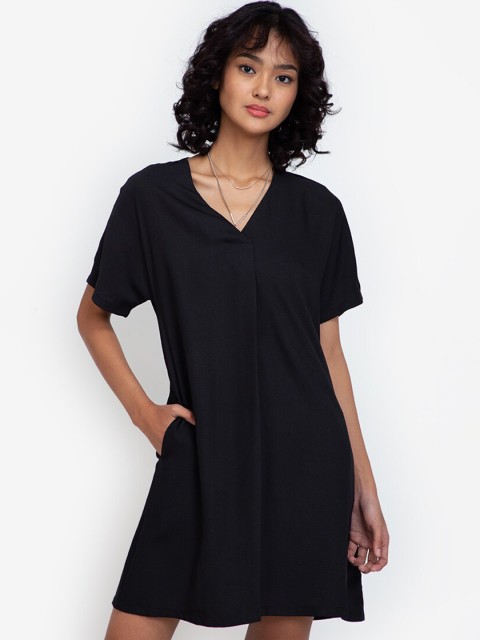 

ZALORA BASICS Black A-Line Dress