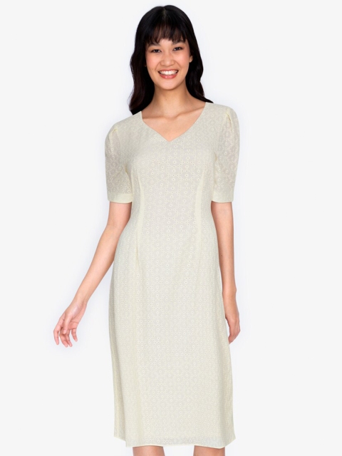 

ZALORA BASICS Yellow A-Line Dress