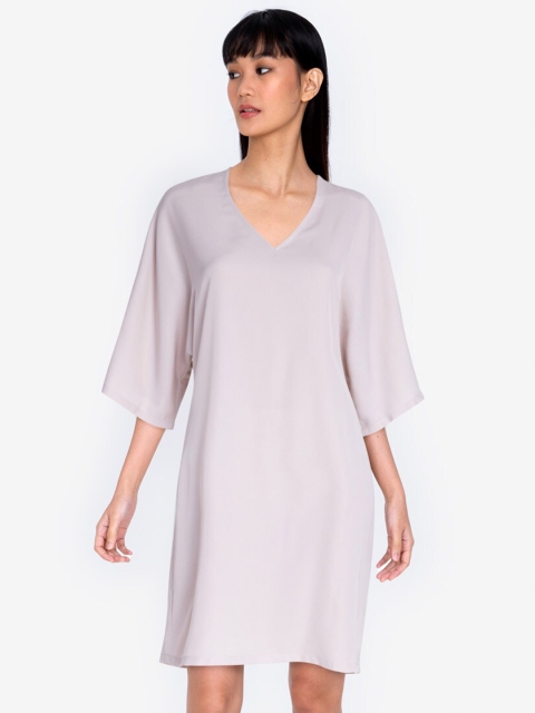 

ZALORA BASICS Beige A-Line Dress