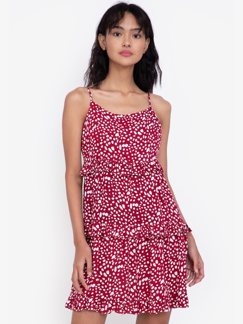 

ZALORA BASICS Multicoloured Floral A-Line Mini Dress, Multi