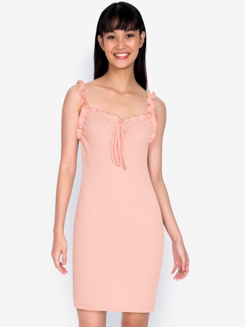 

ZALORA BASICS Pink Bodycon Dress