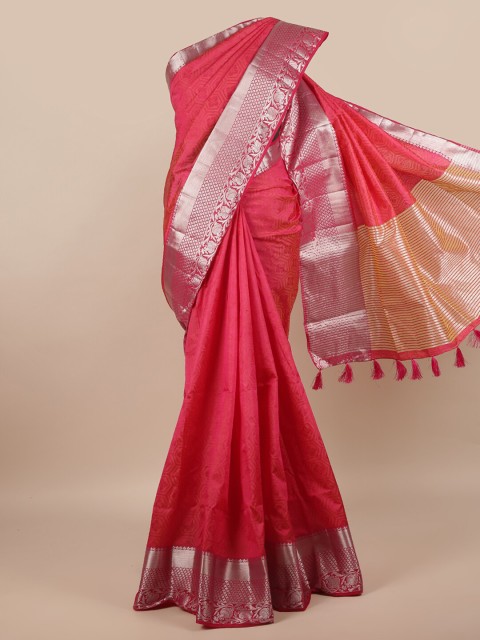 

Pothys Women Pink Jute Silk Saree