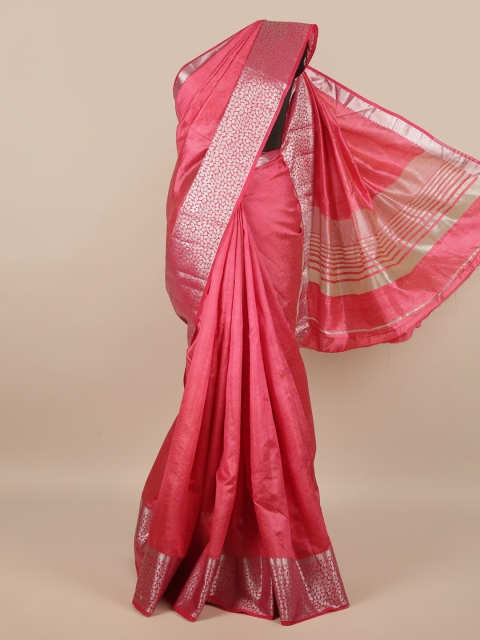 

Pothys Women Pink Jute Silk Saree