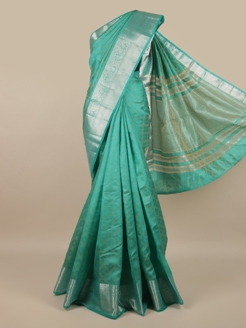 

Pothys Women Green Jute Silk Saree