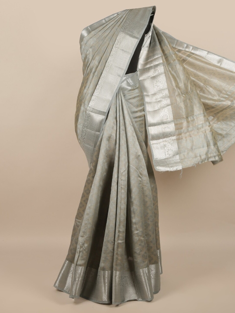 

Pothys Grey & Silver Woven Design Saree