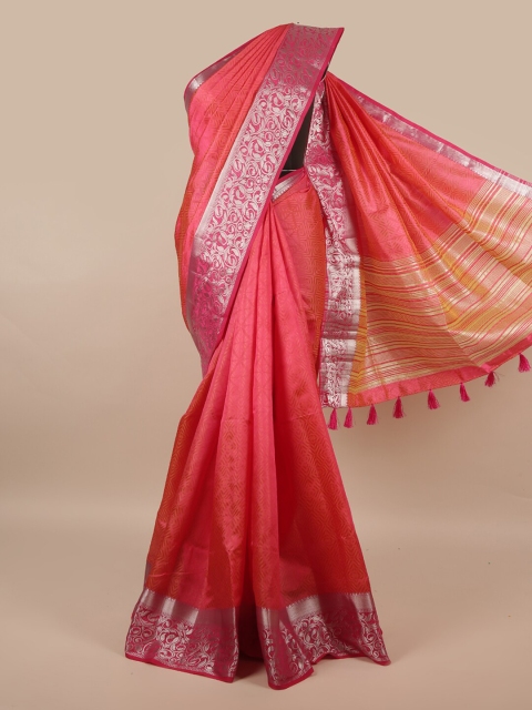 

Pothys Women Pink Jute Silk Saree