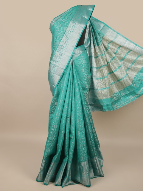 

Pothys Women Green Jute Silk Saree