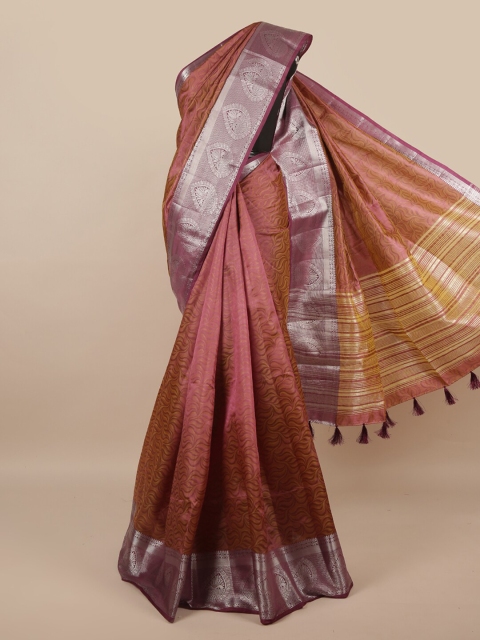 

Pothys Purple & Silver Woven Design Saree