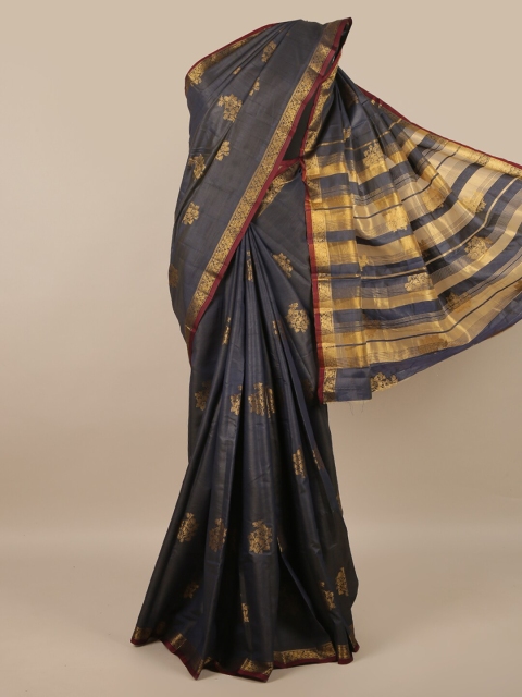 

Pothys Women Blue Jute Silk Saree