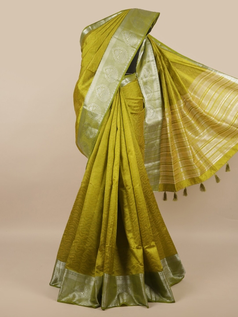 

Pothys Women Green Jute Silk Saree