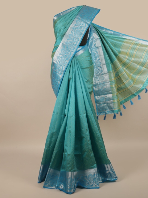 

Pothys Blue & Silver Woven Design Saree