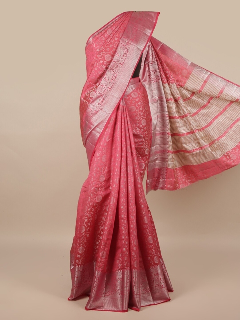 

Pothys Pink Woven Design Jute Silk Saree