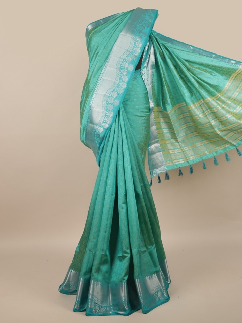 

Pothys Green Woven Design Jute Silk Saree