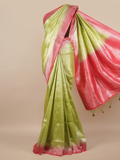 

Pothys Green & Red Woven Design Zari Jute Silk Saree