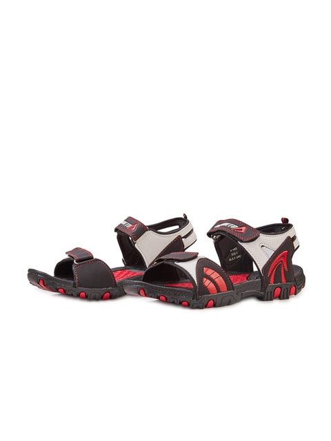 

IMPAKTO Men White & Orange Colourblocked Sports Sandals