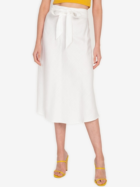 

ORIGIN BY ZALORA Women White Solid A-Line Midi Skirt