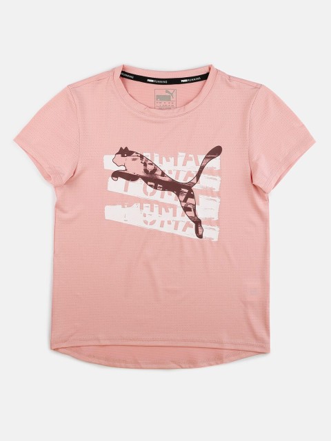 

Puma Girls Pink & White Printed T-shirt