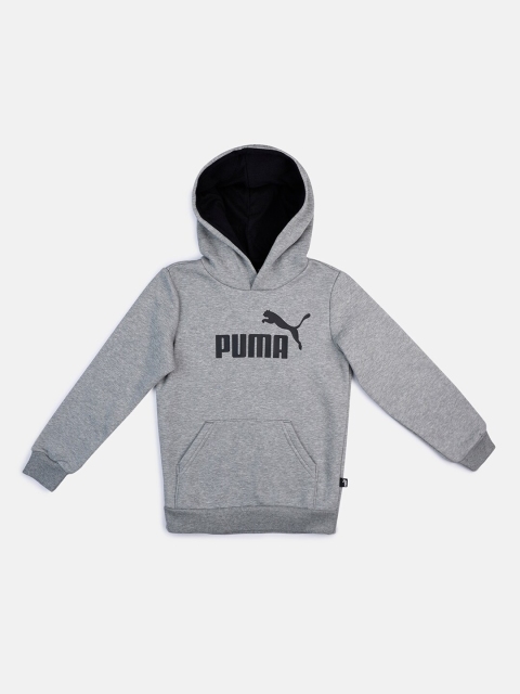

Puma Boys Grey Printed Hooded Sweatshirt