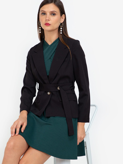 

ZALORA WORK Women Black Longline Tailored Jacket